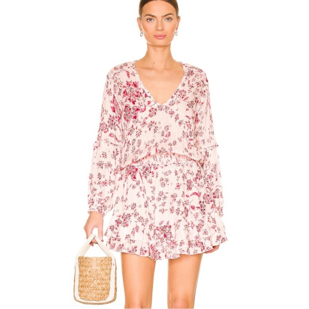 NWT size small Poupette St Barth Ilona Mini Dress Pink Grasse S